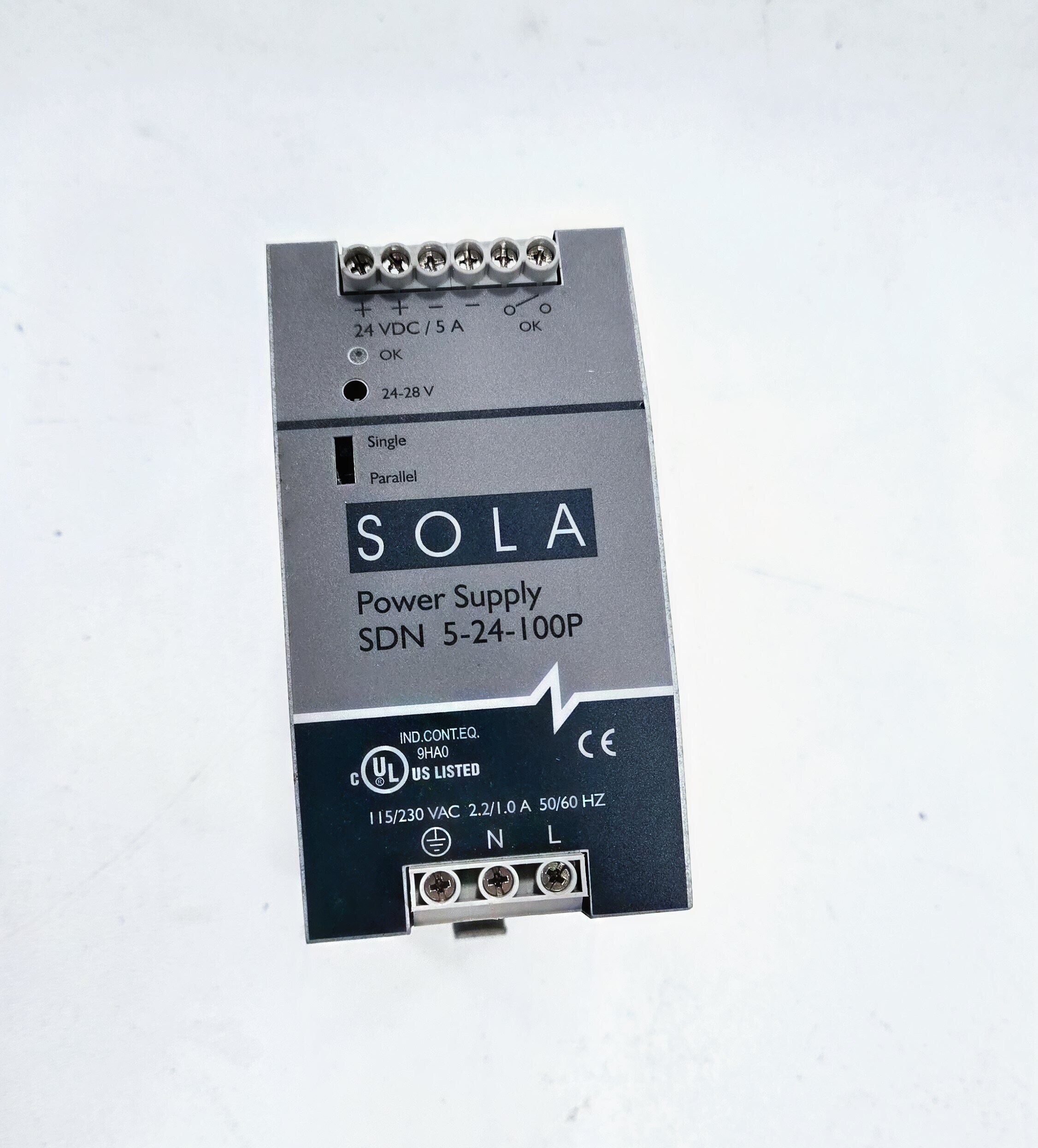 SOLA SDN 5-24-100P 24V 5A DIN Rail Power Supply 120W USED 0