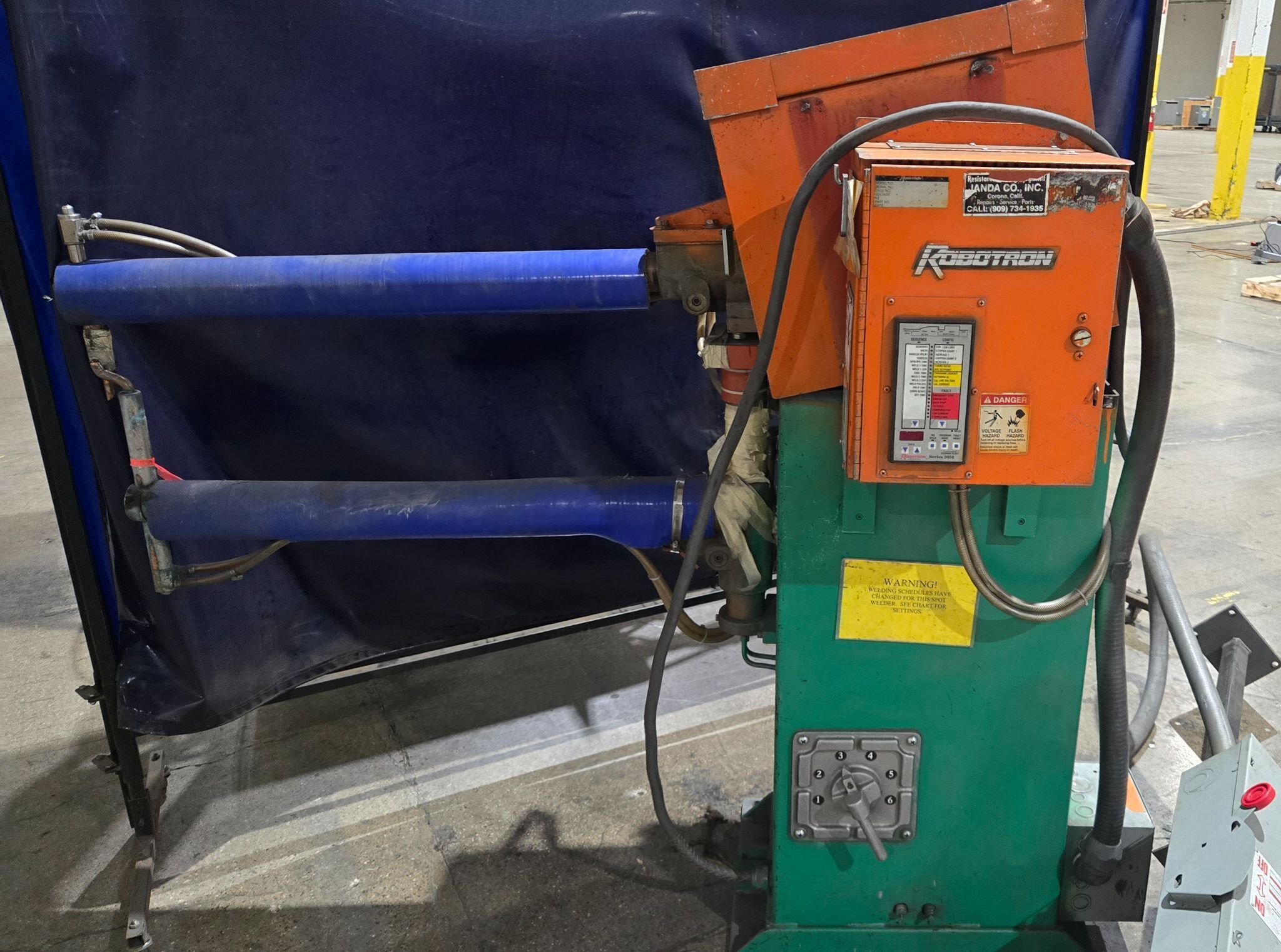 JANDA CO R2-50-36R BUTT WELDER 50 KVA 220V 36" Throat USED 2