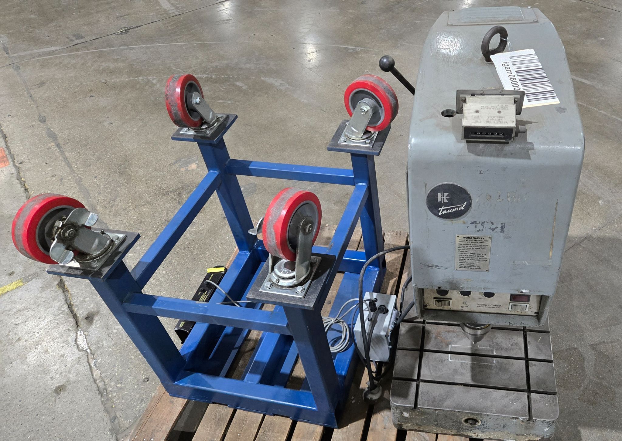 TAUMEL ORBITAL RIVETER WITH STAND DAMAGED USED 1