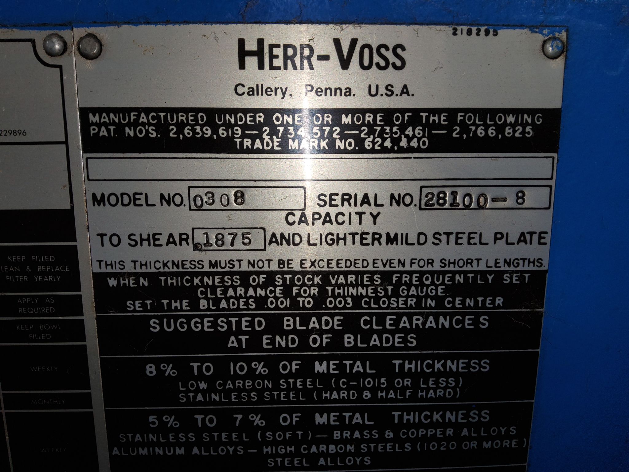 48" X 20,000LBS X .80" HERR VOSS CUT-TO-LENGTH LINE W/PRECISION LEVELER 16