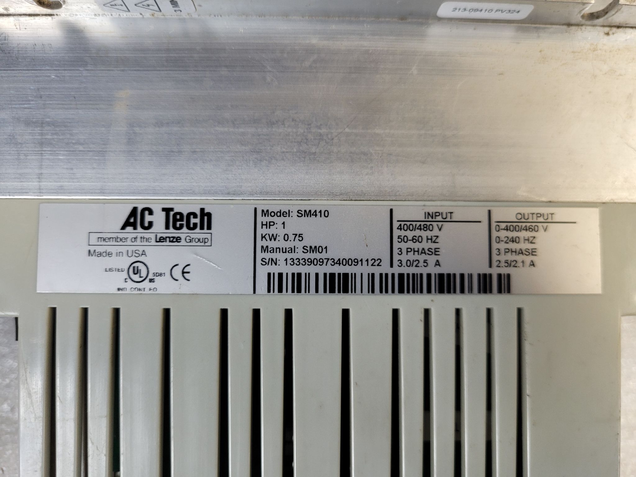 AC TECH SM410 SCM Series VFD 1HP 480V IP20 USED 3