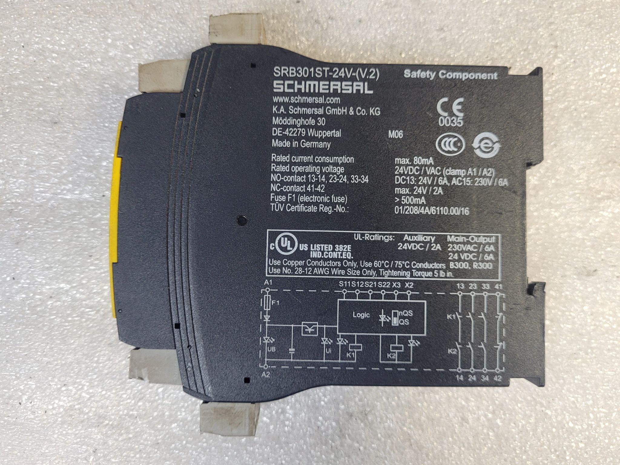 SCHMERSAL SRB-301ST Safety Monitoring Relay 230VAC USED 2