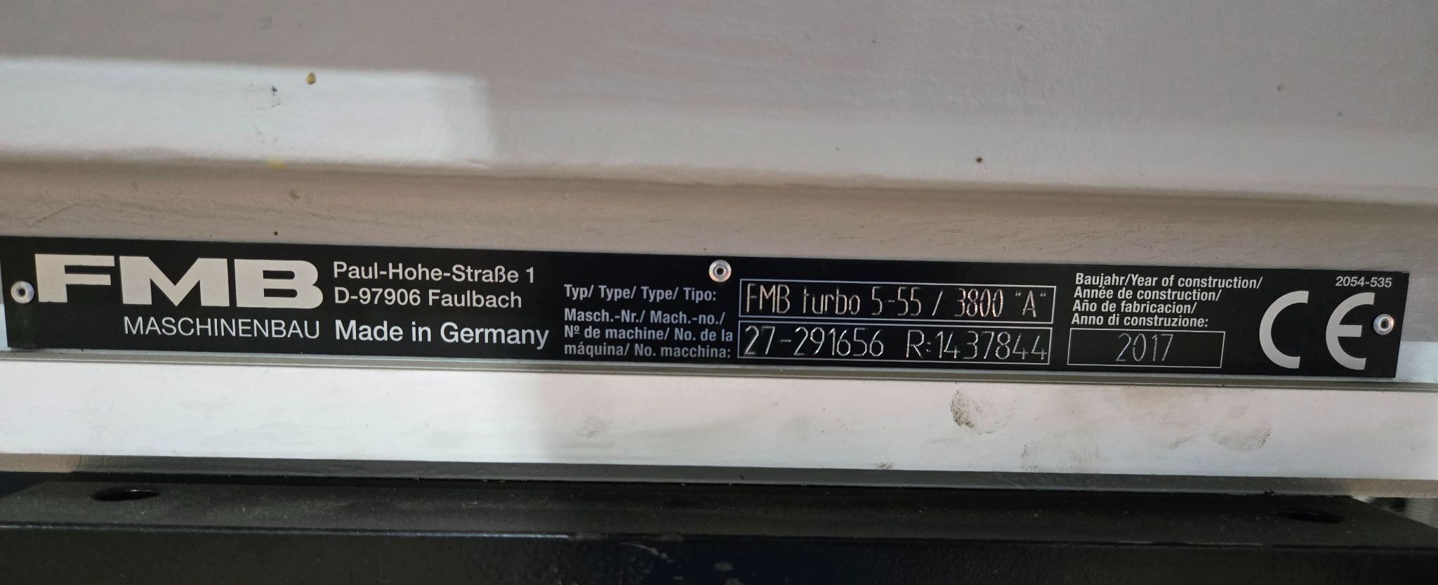 FMB TURBO Turbo 5-65/ 3800 "A" BAR FEEDER W/ CONTROLLER USED 10