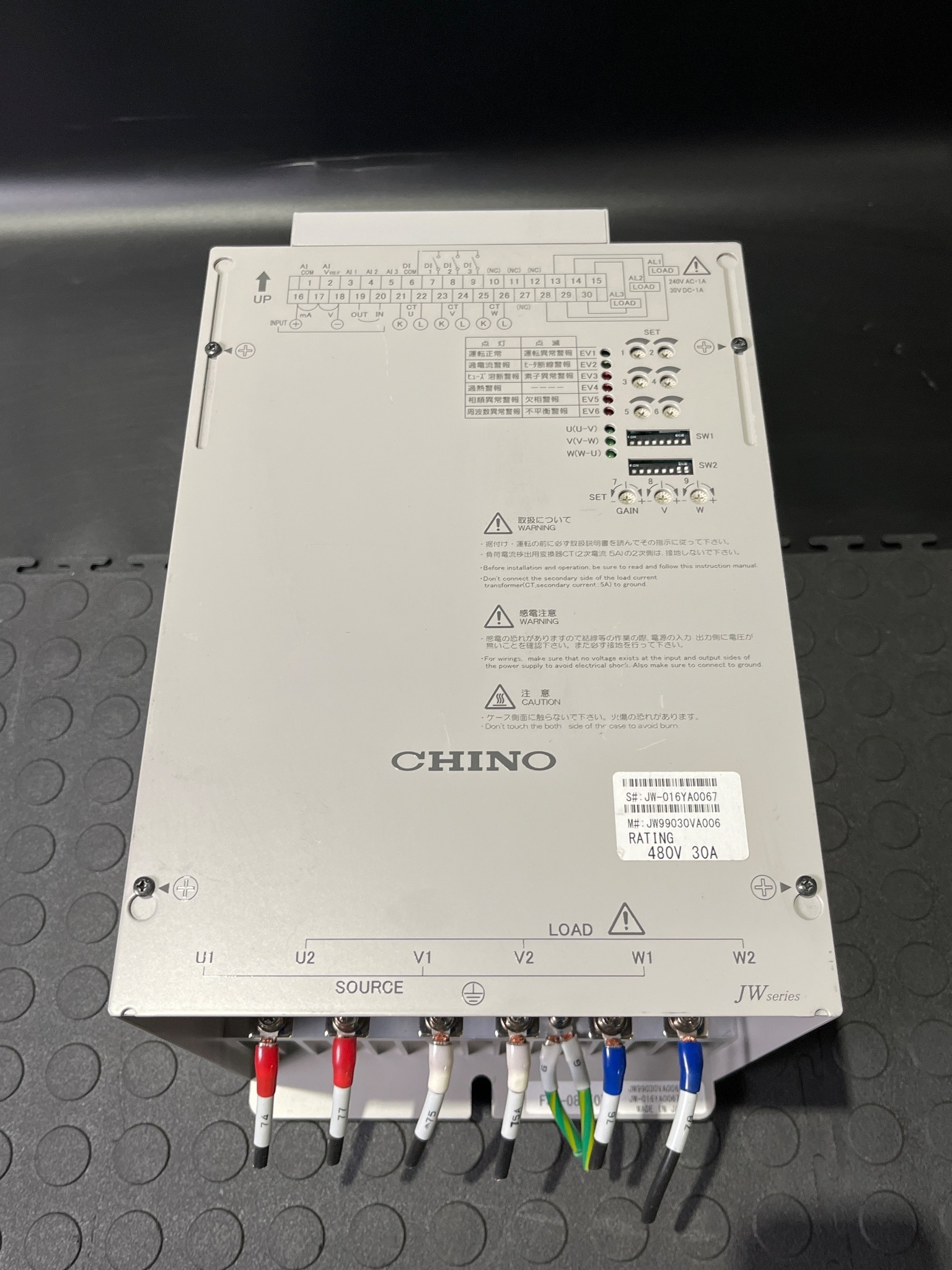 CHINO JW99030VA006 Three-Phase Thyristor Regulator USED 0