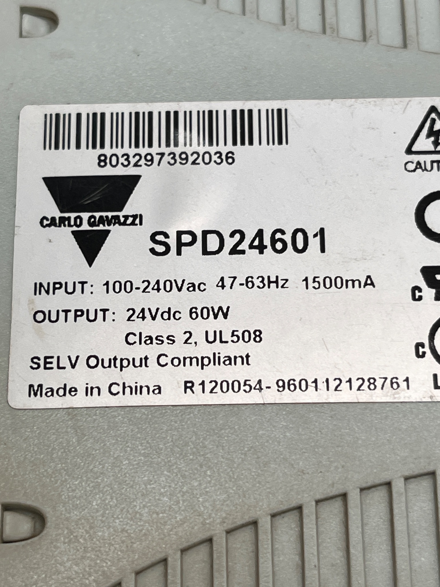 CARLO GAVAZZI SPD24601 Power Supply USED 5