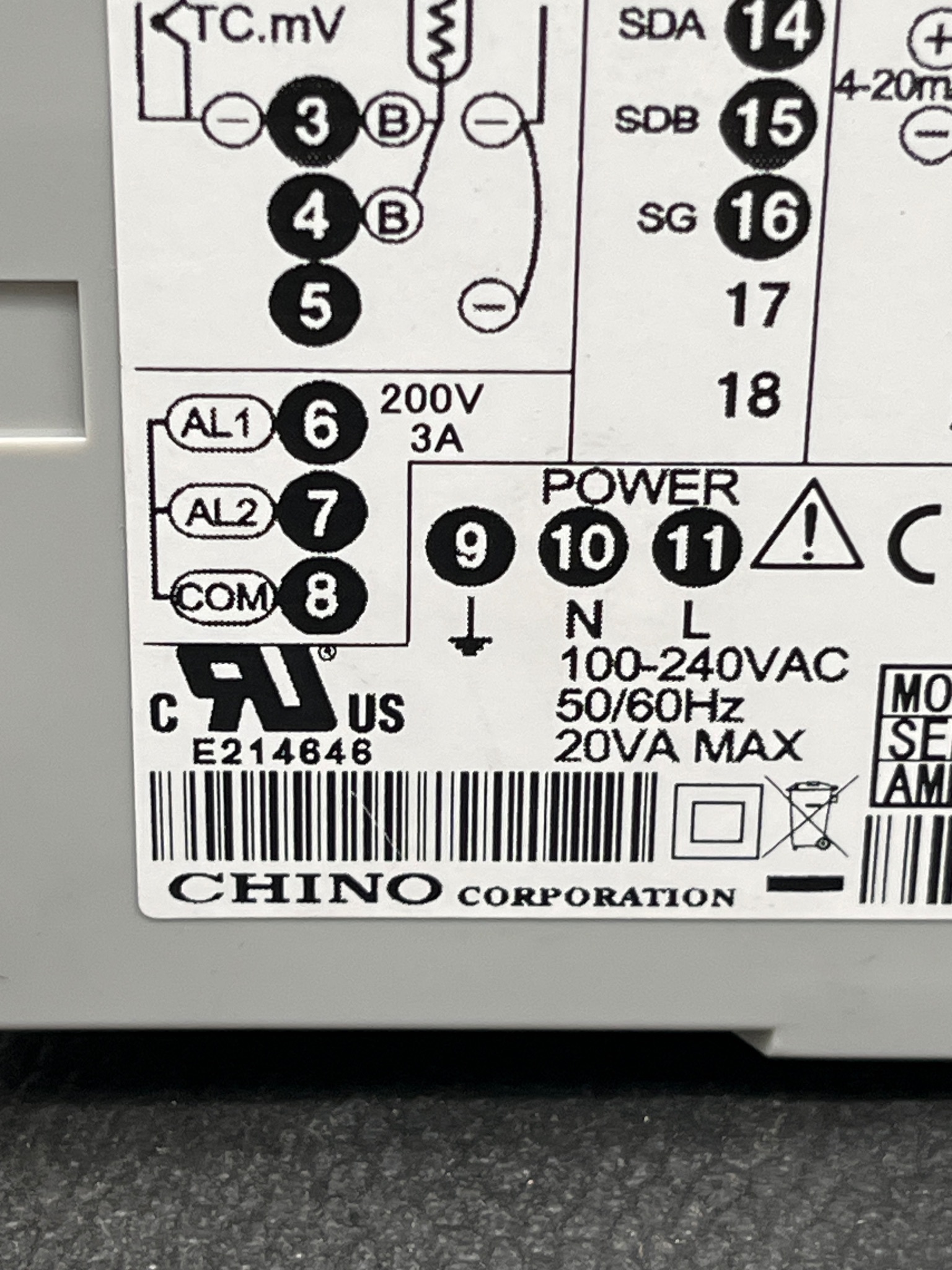 CHINO KP1030CA10-G1A Temperature Controller USED 5