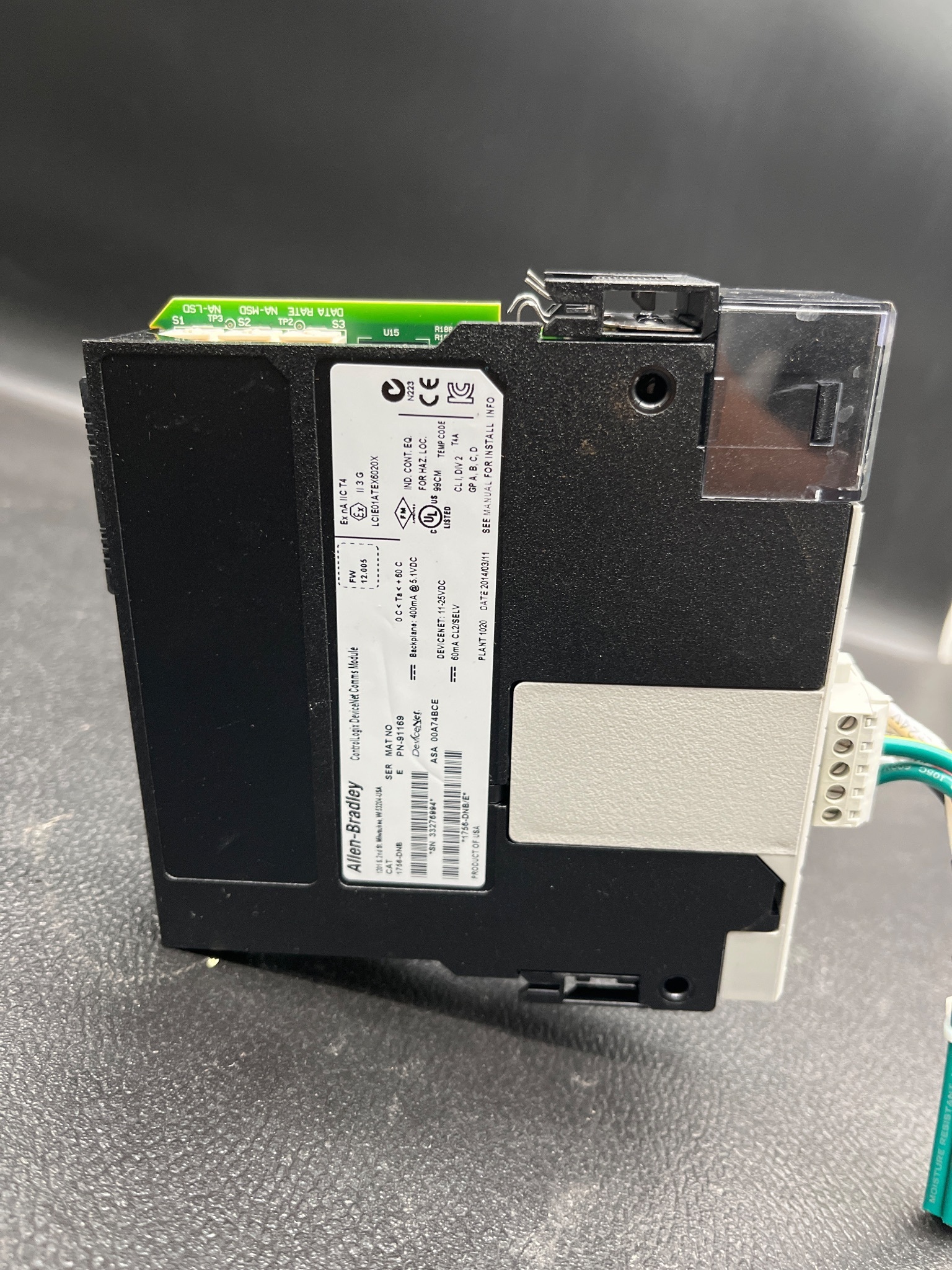 ALLEN BRADLEY 1756-DNB DeviceNet Communication Module USED 1