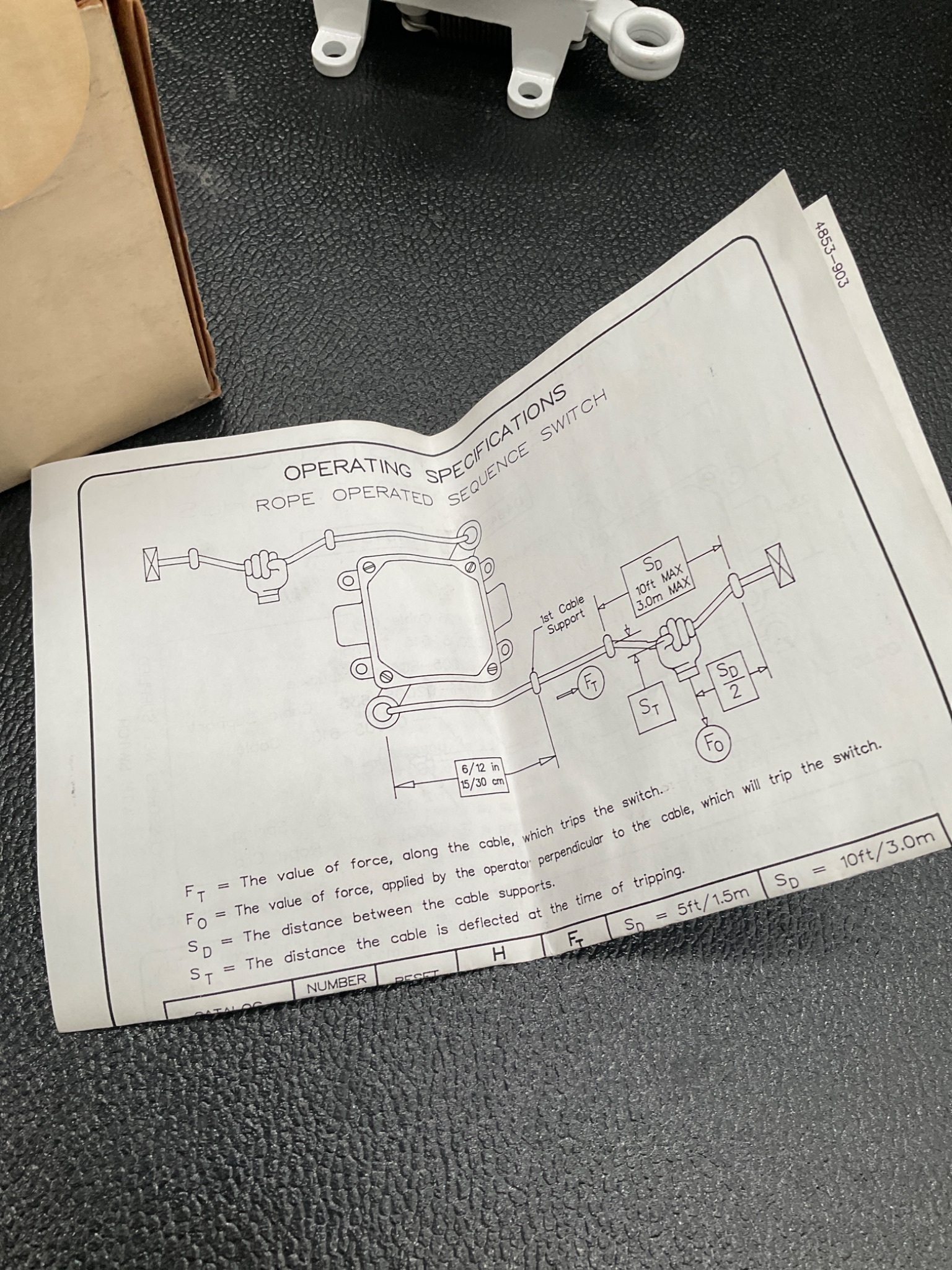 REES 04945-000 Rope Operated Sequence Switch NEW 5