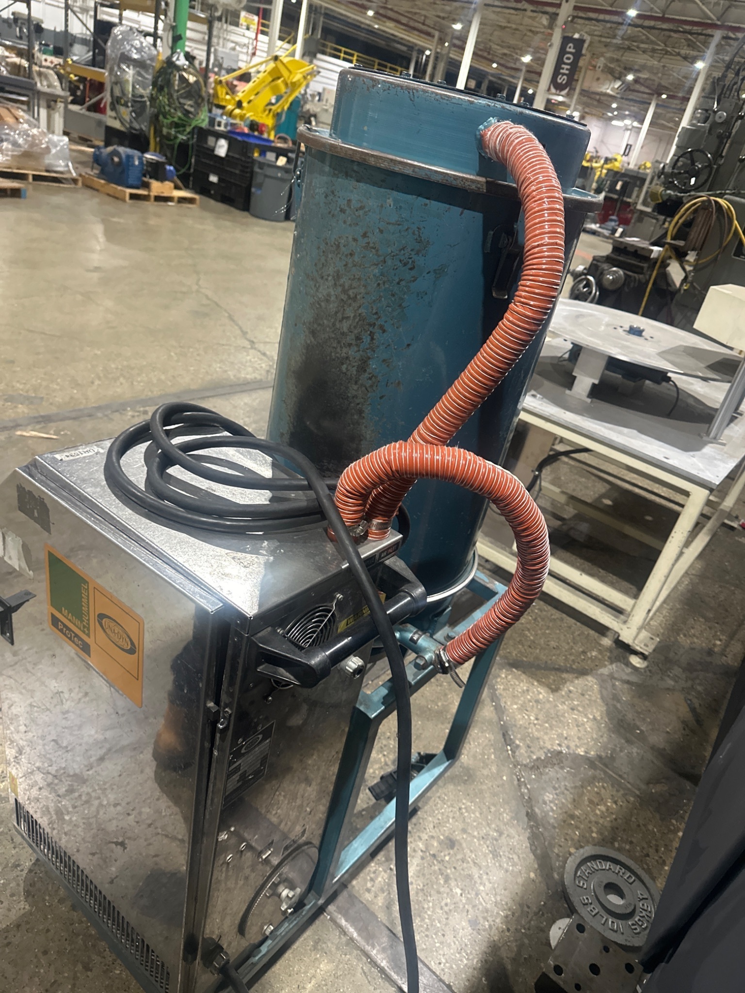 UNA-DYN UDC-30 Auto Mini-Dryer w/ 100# Modular Hopper USED 5