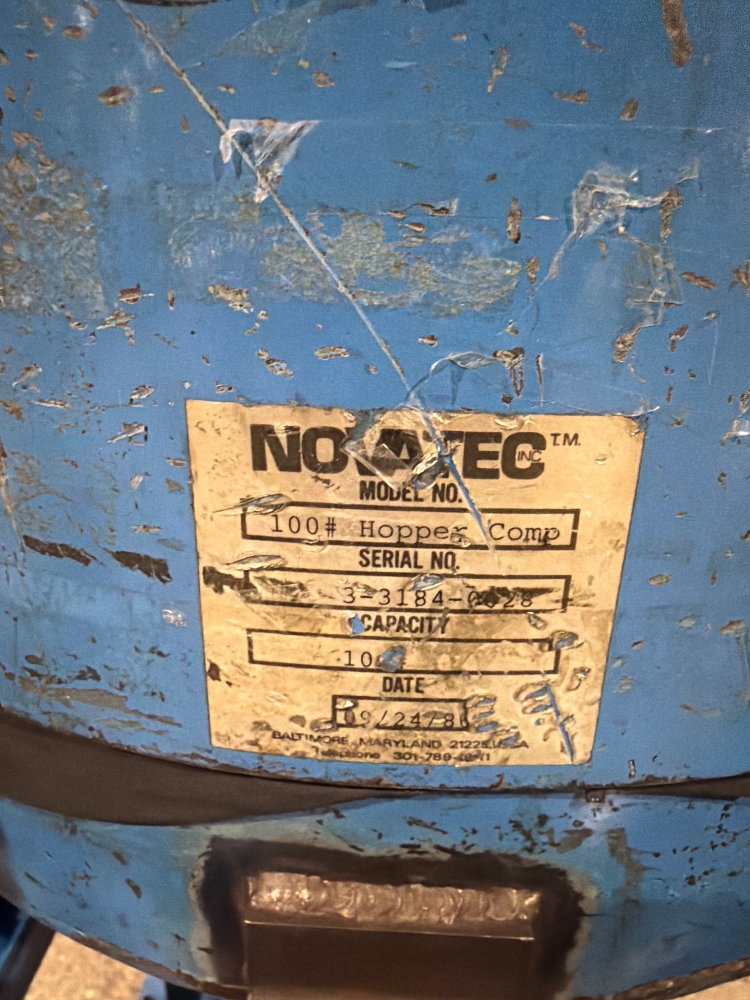 NOVATEC MD-25 Desiccant Dryer w/ 100lb Hopper USED 4