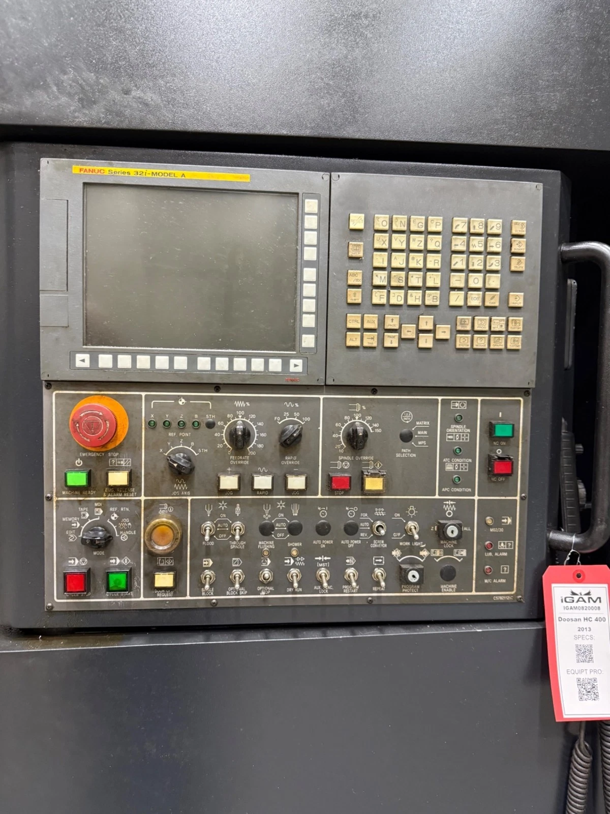 2013 DOOSAN HC 400 CNC HORIZONTAL MACHINING CENTER USED - Image 2