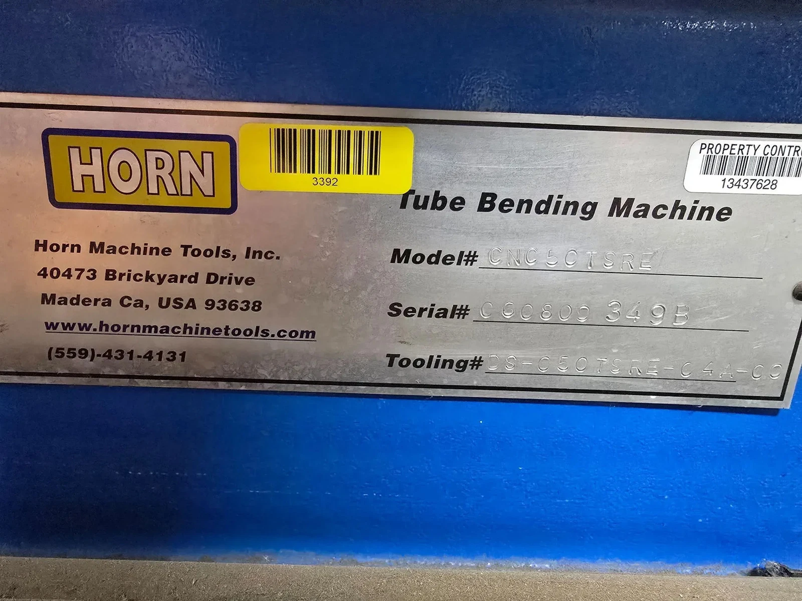 HORN HMT CNC 50TSRE TUBE BENDER - USED - Image 8