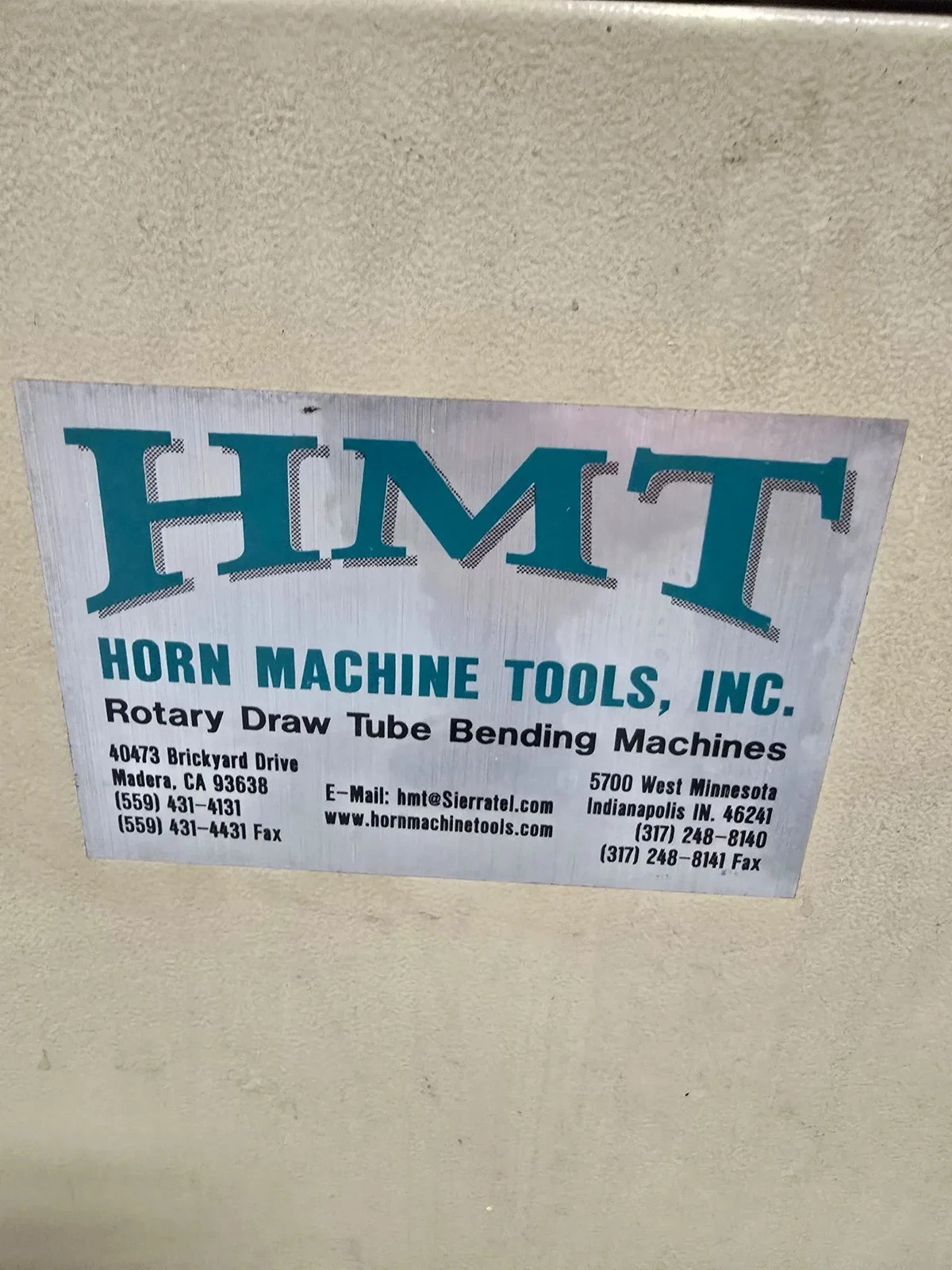 HORN HMT CNC 50TSRE TUBE BENDER - USED - Image 11