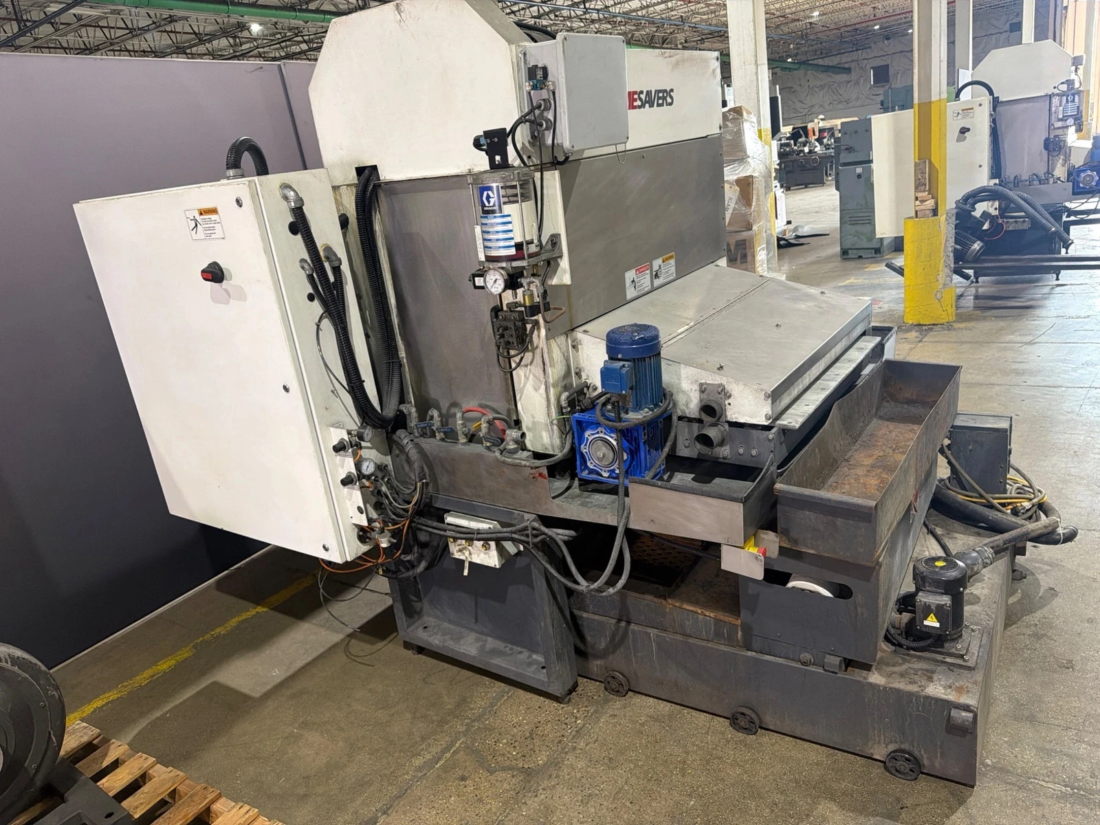 Timesavers Lynx 37MWT-D-60 Wet Abrasive Finishing Machine w/ PFA-240-3 Blower USED - Image 4